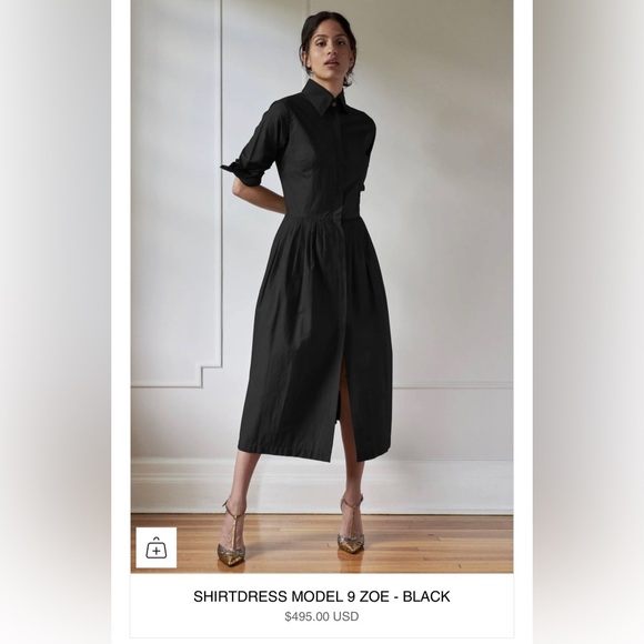 Room 502 SHIRTDRESS MODEL 9 ZOE - BLACK EUC - Picture 8 of 8